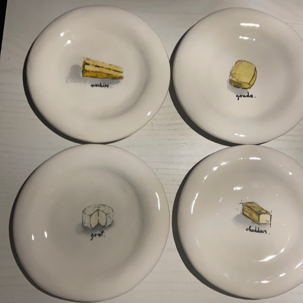 Rare set Rae Dunn cheese 🧀 appetizer plates